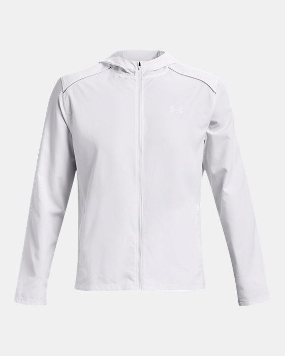 Men's UA Launch Hooded Jacket, White, pdpMainDesktop image number 5